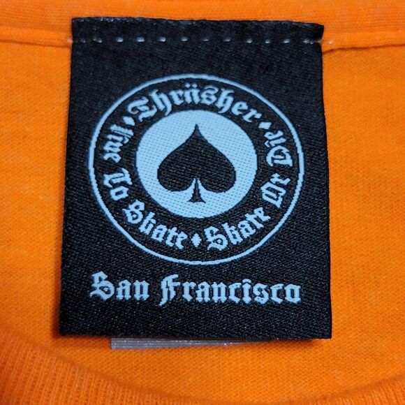 Thrasher Magazine SS Orange Unisex Tee Tropical Thrasher - Size Large - Picture 4 of 5